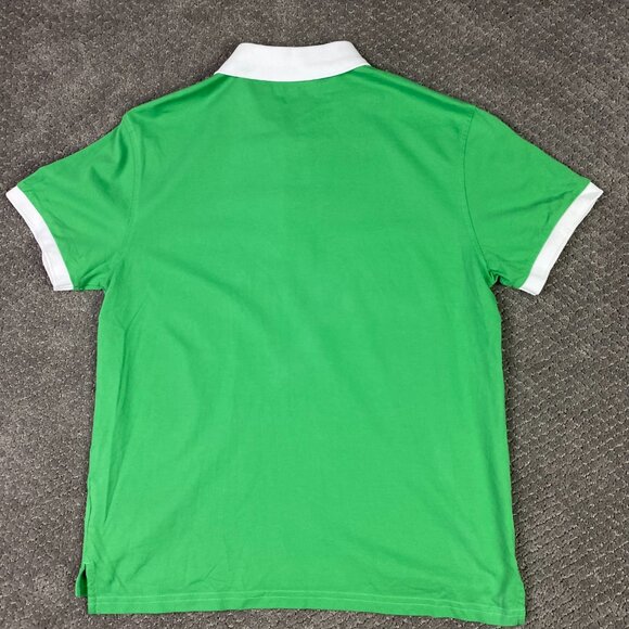 Peter Manning Polo Shirt Men's 2X Green White Preppy Tennis golf Stretch - Picture 4 of 9